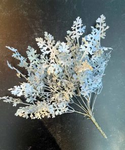 Flocked Dusty Miller Bush x 8 – 16″