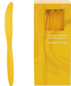 Yellow Reusable Knives – 100pk
