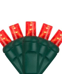50 LED 5MM 6″ Spacing – Green Wire, Red