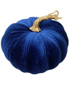 Navy Blue Velvet Pumpkin – 7″