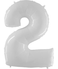 White 2 Foil Balloon