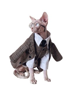 Suit for Cat-Cat Blazer, Brown British Suit for Cat