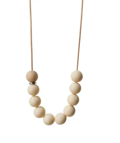 Beech Wood Cream Teething Necklace